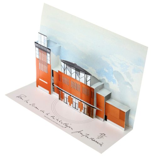 Carte pop-up origami architecture
