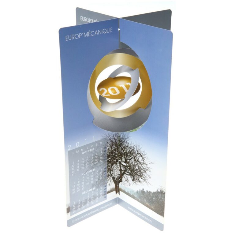 Calendrier carte "mobile" anneaux