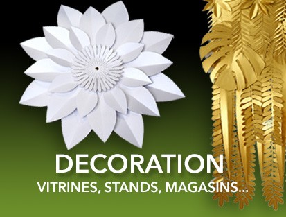 Rubrique décoration de vitrines et de stands