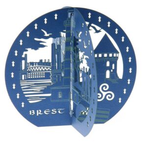 Sphère 2D "BREST", en papier découpé au laser.