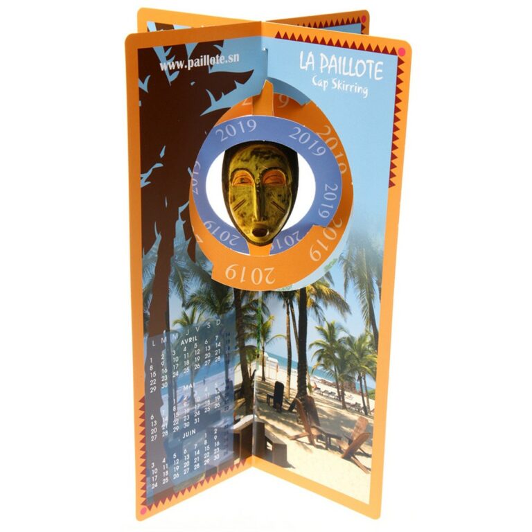 Calendrier carte "mobile" masque