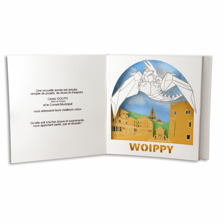 carte de voeux pour la Mairie de Woippy